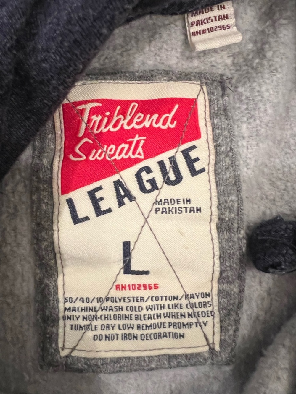 Triblend Sweats League Penn State Hooded Sweatshirt | Size L  | Great Condition - Picture 11 of 11